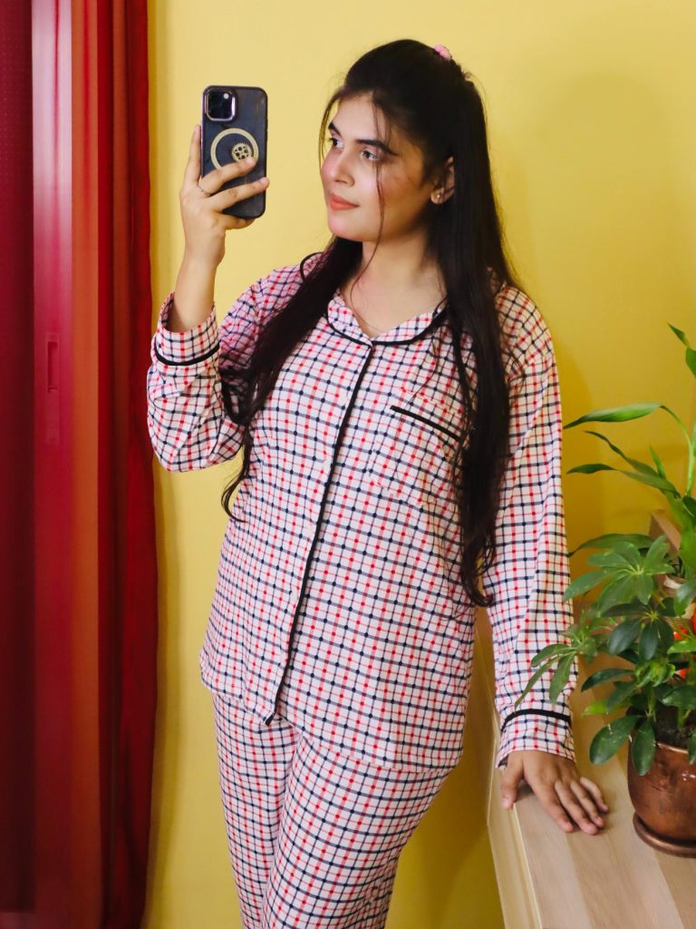 Exclusive Shirt Pj Suit-White Check