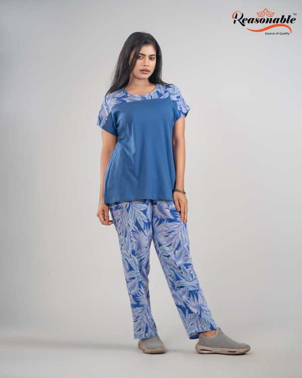 Women’s Premium 2pc T-shirt & pajama Set-Blue